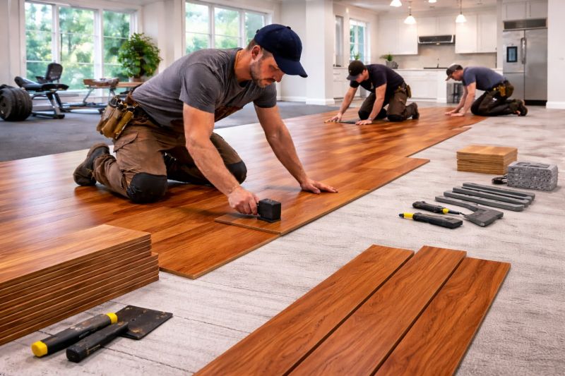 Cherry Floor Installation in Mahoning County, OH
