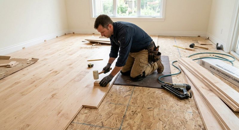 Maple Flooring Installation in Girard, OH