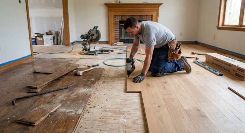 Oak Floor Installation in Damascus, OH