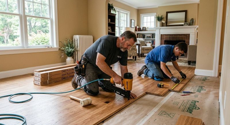 Oak Floor Installation in Girard, OH