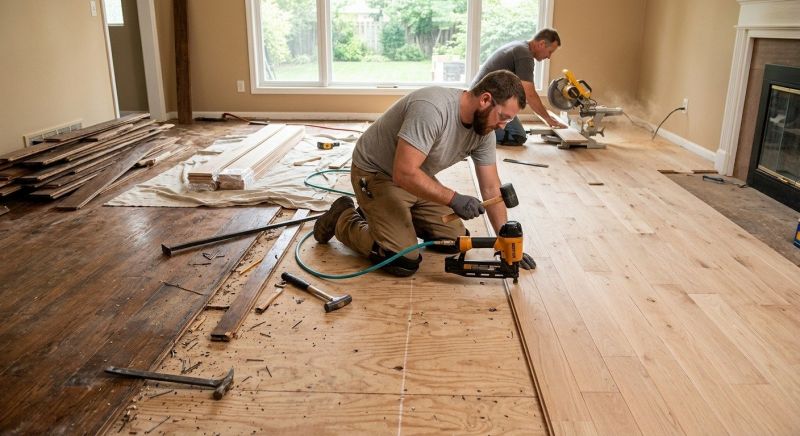Wood Floor Replacement in Campbell, OH